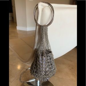 Metal mesh with crystals sack